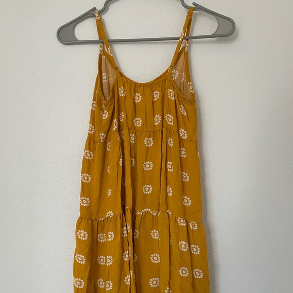 Old Navy Mustard Yellow Daisy / Sunflower Floral Sundress XS - Picture 2 of 4